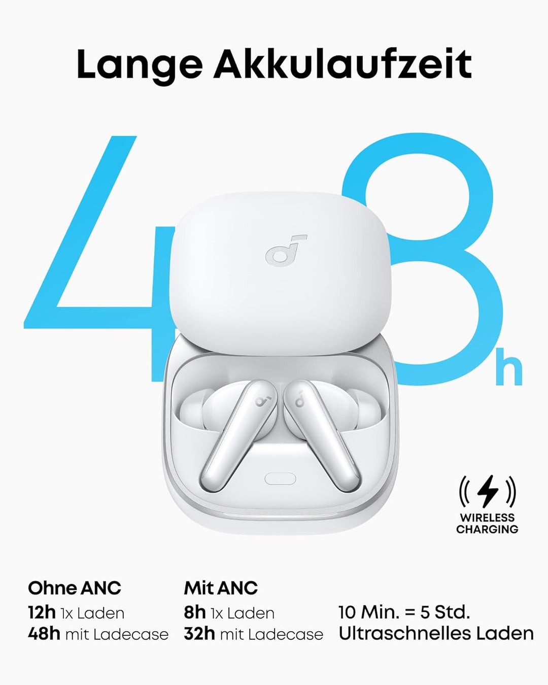 soundcore Liberty 5 by Anker, kabellose Noise Cancelling Earbuds, 2X stärkere Stimmreduktion, ANC in