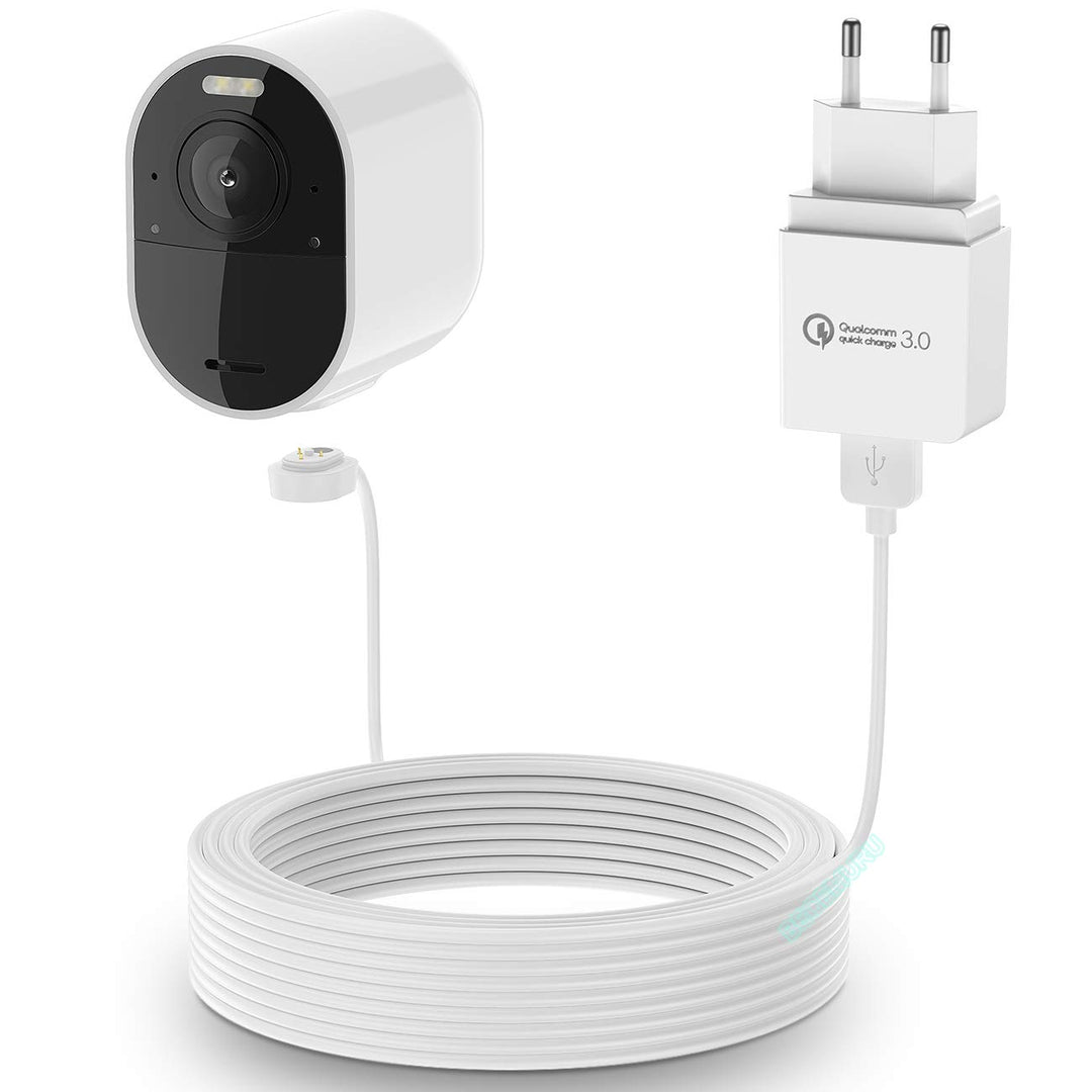 Ladekabel BECEMURU Quick Charge 3.0 & Akku-Ladeadapter mit wetterfestem Magnetkabel für Arlo Ultra1/