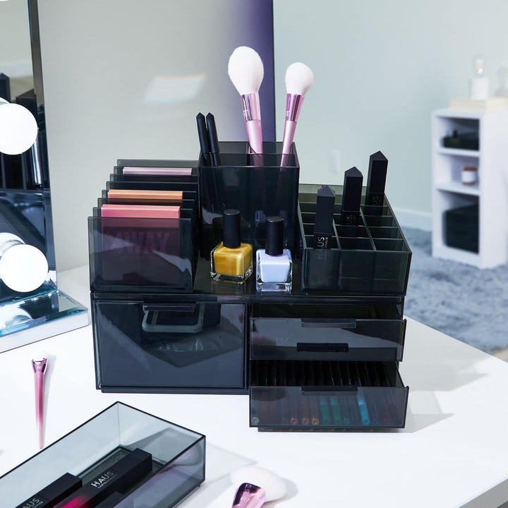 iDesign Make-up Organizer, Schmink Aufbewahrung mit 3 Schubladen aus der Signature Series by Sarah T