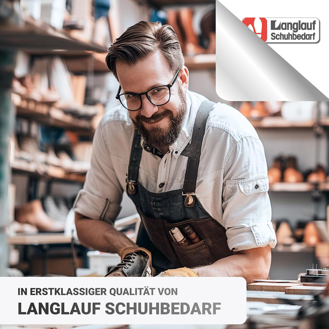Langlauf Schuhbedarf® Exclusiv Vibram 1220 Flachsohle Jankuat für Wanderschuhe schwarz + 120g Kövulf