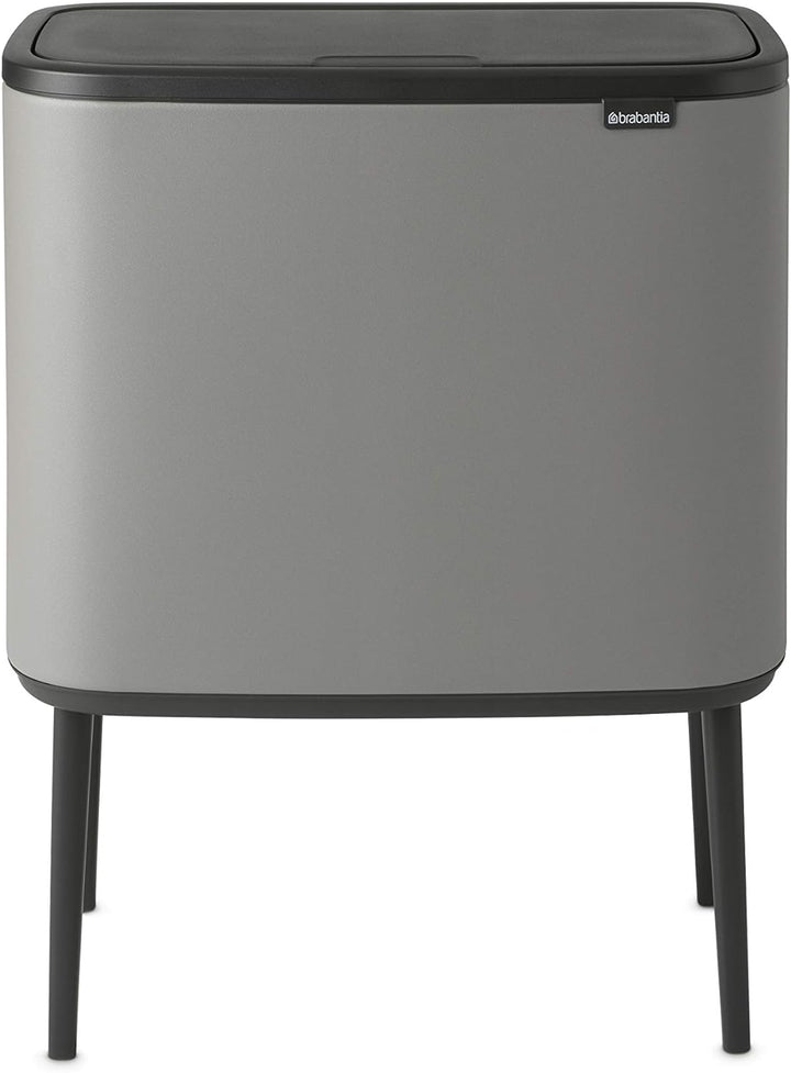 Brabantia 127229 Mülleimer Bo Touch Bin, 3 x 11L, Grauer mineralbeton 3 Inneneimer (3 x 11L) Mineral