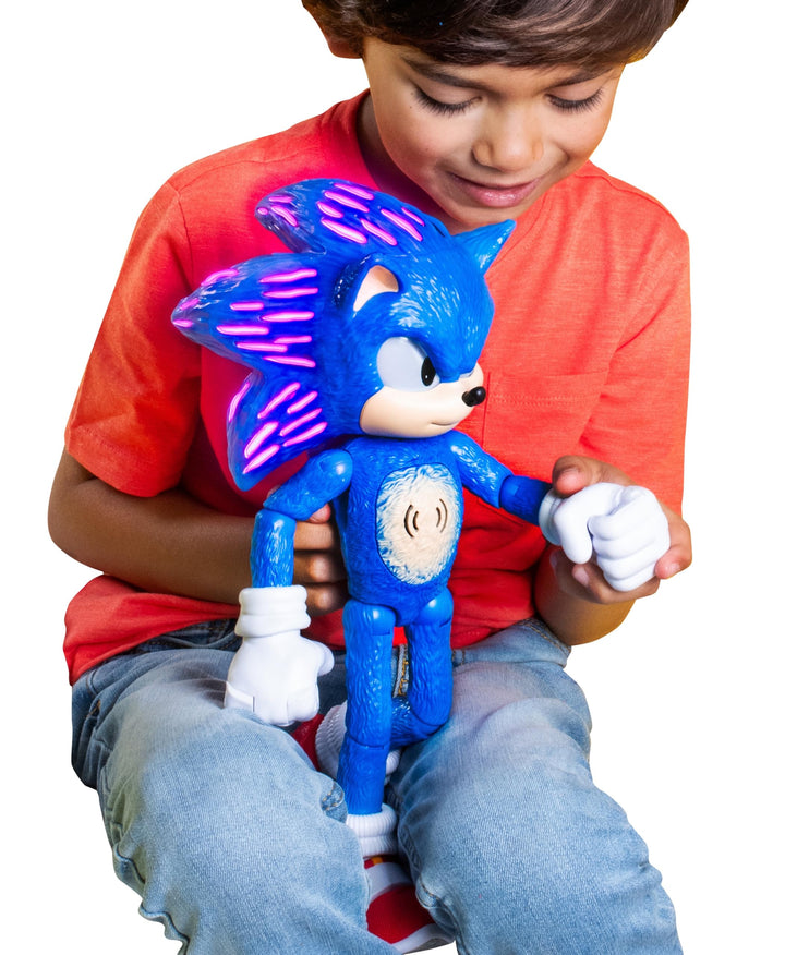 Sonic The Hedgehog 3 Sprechende Figur, 30 cm / 12 Zoll, mit über 30 kultigen und lustigen Sätzen, nu