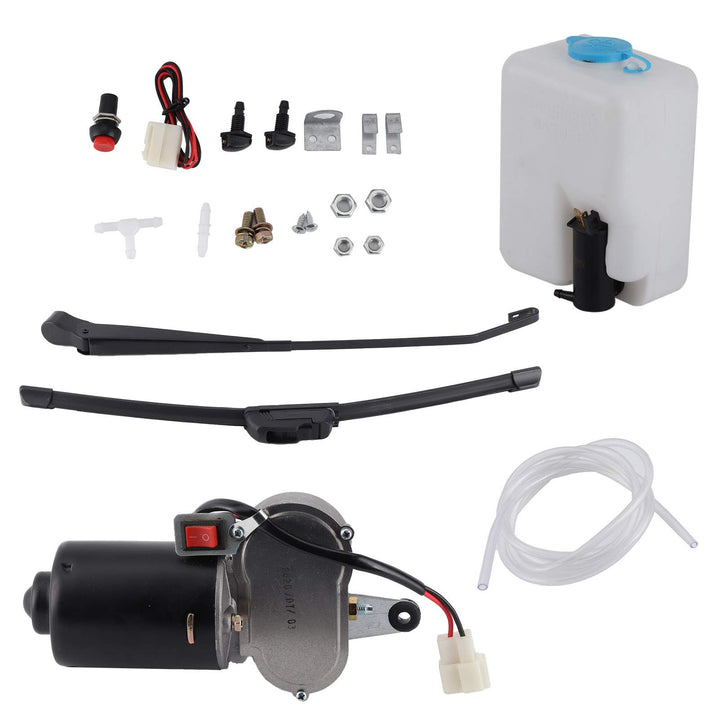 Yctze Universal Elektrowischer-Kit, 12V 30W Elektro-Scheibenwischer-Montagesatz Motorblattarm Wasser