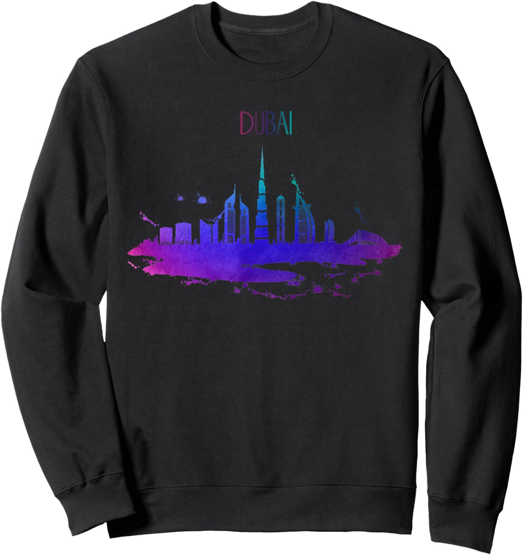 Dubai Skyline Aquarell UAE Souvenir Sweatshirt
