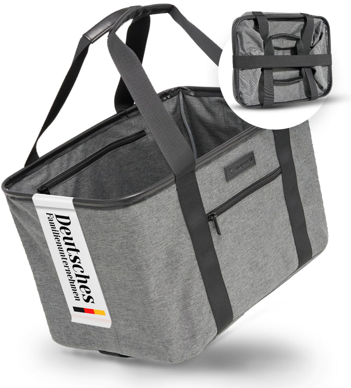 Shopwell Einkaufskorb faltbar 30 Liter | Klappkorb zum Einkaufen &amp; Verstauen | Faltbarer Einkaufskor