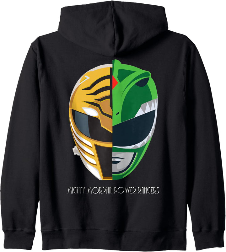 Power Rangers, Weiss, Grün, Ranger, Face Off Kapuzenjacke