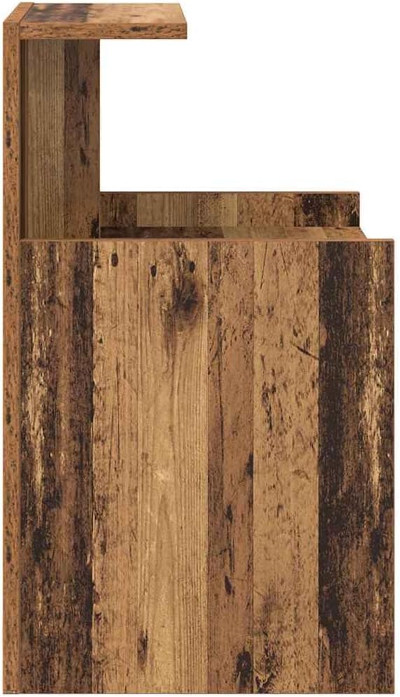 vidaXL Bett Schränke 2 STK Altes Holz 40x35x60 cm Holzwerkstoff, Altes Holz