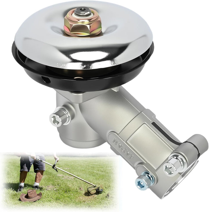 Freischneider Getriebe 26mm 9 Zähne, Universal Getriebekopf Rasenmäher Winkelgetriebe Rasentrimmer G