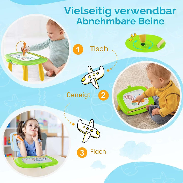 Kikidex Kleinkinder Spielzeug Alter 1-3, Magnetisch Zaubertafel, Mädchen Spielzeug für 1-2 Jahre, Ma