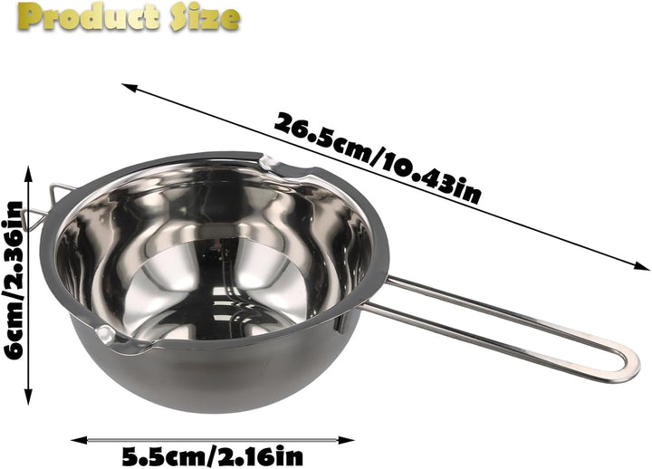 Schmelzschale, 1000 ml Schokolade Schmelzen Topf mit Griff, Grosse Kapazität Edelstahl Wasserbad Sch