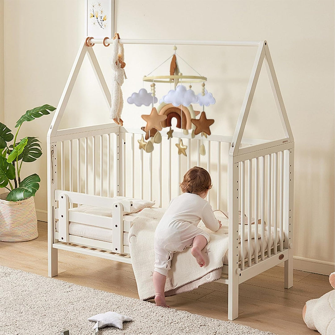 Krippen-Mobile, Baby-Krippen-Mobile, 9, 1 x 17, 7 Zoll Regenbogen-Baby für hängende Kinderzimmer-Mob