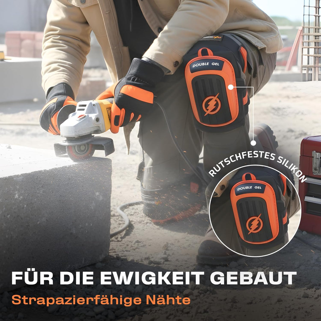 Thunderbolt Knieschoner für Männer, Bau-Knieschoner für die Arbeit für Männer und Frauen, mit Doppel