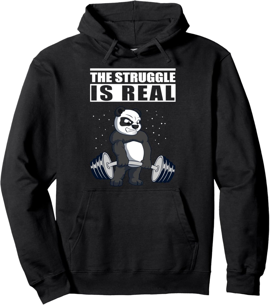 Fitness – Panda Kreuzheben – Gym & Gewichtheben Pullover Hoodie