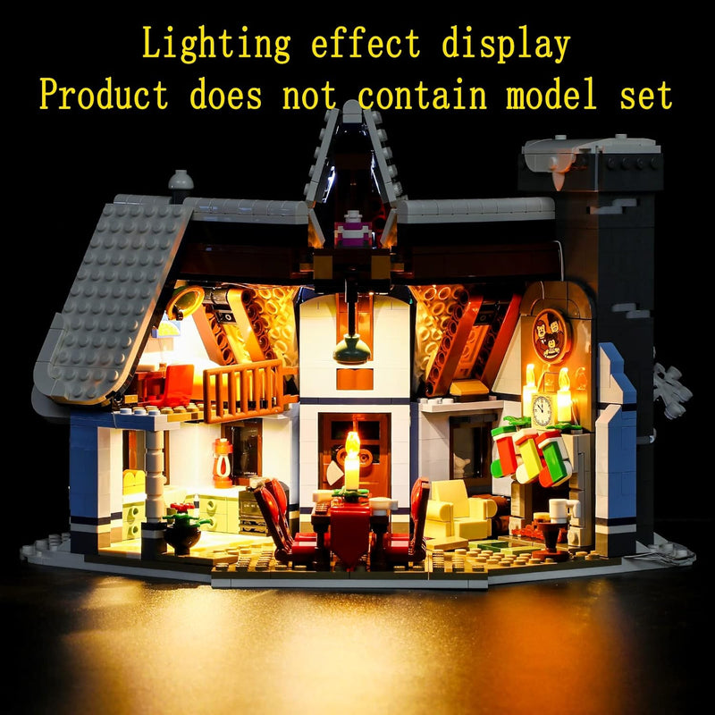 GEAMENT LED Licht-Set (Fernbedienung) Kompatibel mit Lego Winter Village Collections Santas Visit -