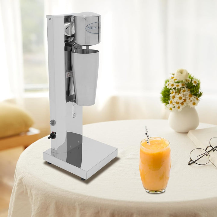 Milchshake Mixer, 180W 18000RPM Edelstahl Elektrischer Standmixer mit Mischbecher 2 Geschwindigkeits