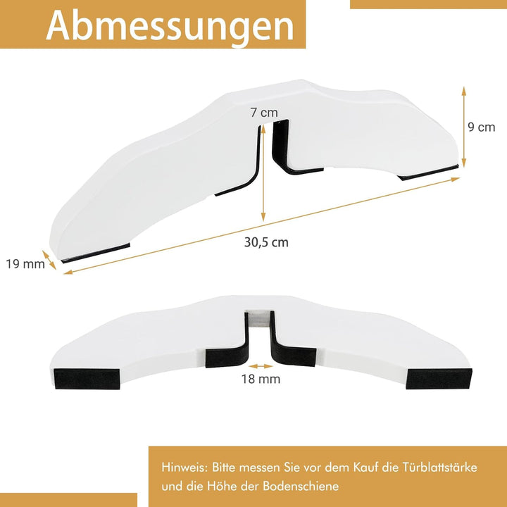 GYMAX 2 Stück Stützfüsse für Hunde Schutzgitter, freistehendes Absperrgitter Füsse aus Kiefernholz m