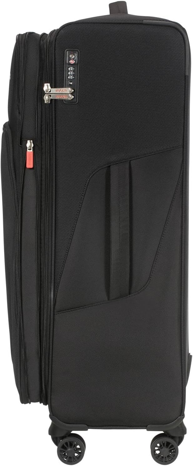 American Tourister Summerfunk Koffer, 79 cm, 119 Liter, Black Spinner L Erweiterbar (79 cm - 119 L)