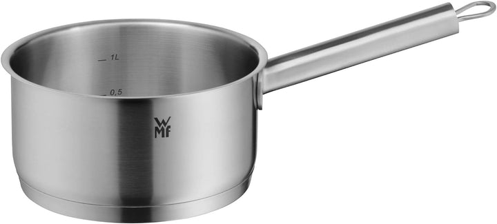 WMF Comfort Line Stielkasserolle 16cm mit Deckel, Kochtopf klein 1,4l, Milchtopf Induktion, Cromarga
