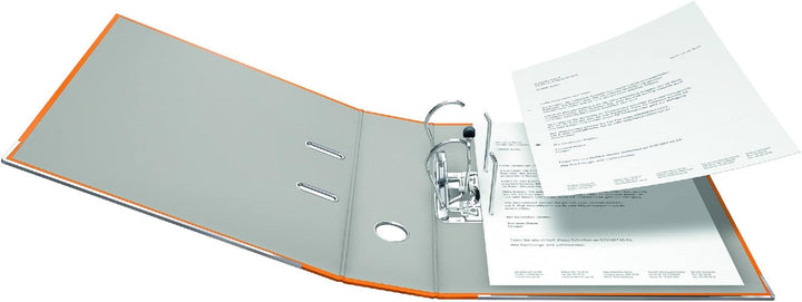 Original Falken 5er Pack PP-Color Kunststoff-Ordner. Made in Germany. 8 cm breit DIN A4 orange Vegan