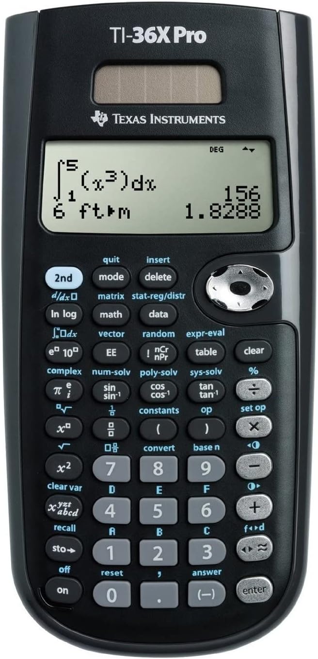 Texas Instruments TI36 x Pro Wissenschaftlicher Taschenrechner schwarz Taschenrechner – Taschenrechn
