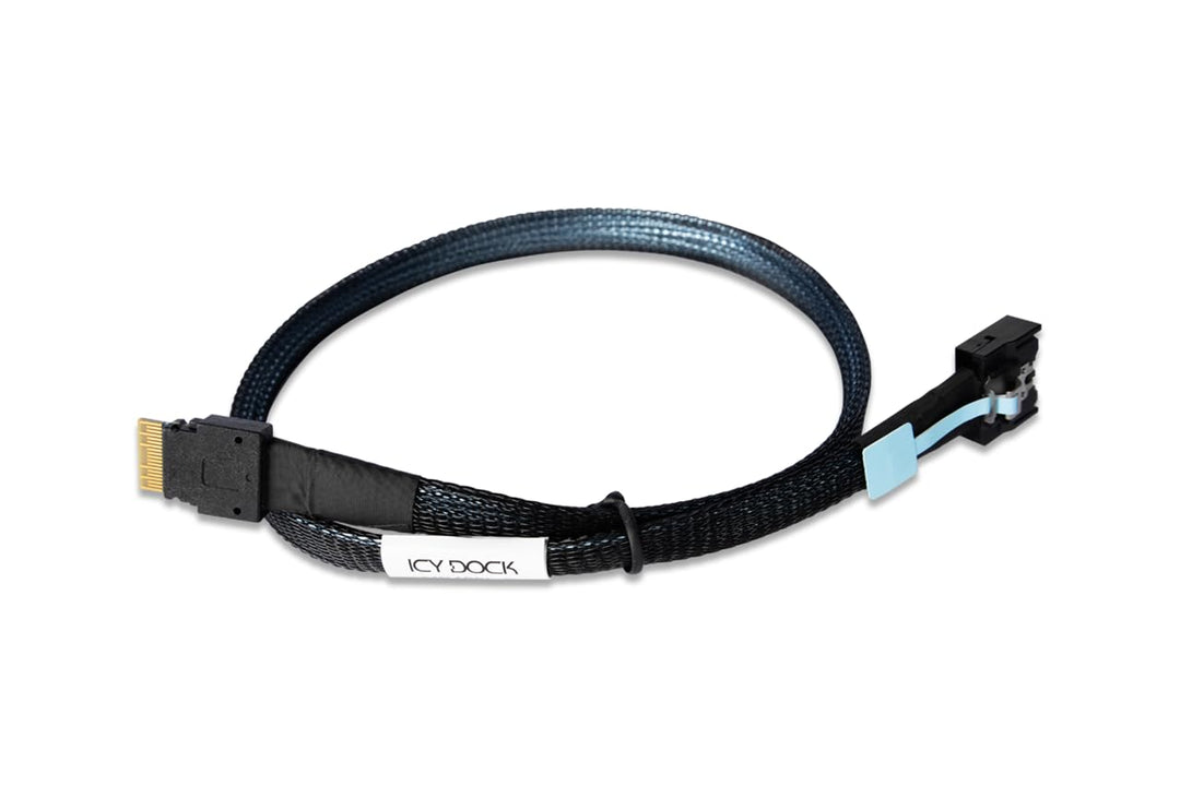 ICY DOCK MB403L-B Datenkabel - 1x MCIO 4i SFF-TA-1016 zu 1x SlimSAS SFF-8654 4i Länge 50cm PCIe 4.0