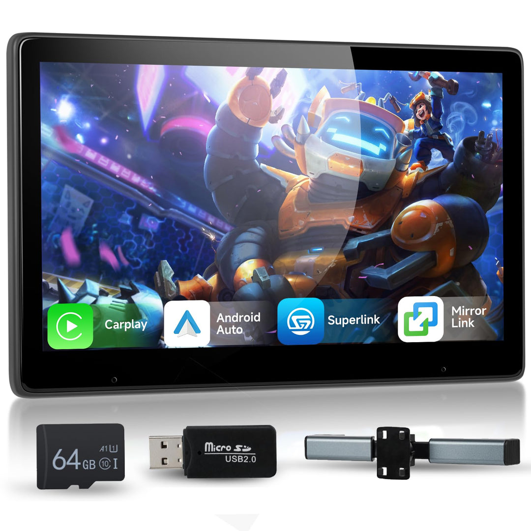 Hodozzy 10,1 Zoll Auto Kopfstützen Videoplayer, Auto-TV für die Rücksitze mit IPS-Touchscreen, Auto