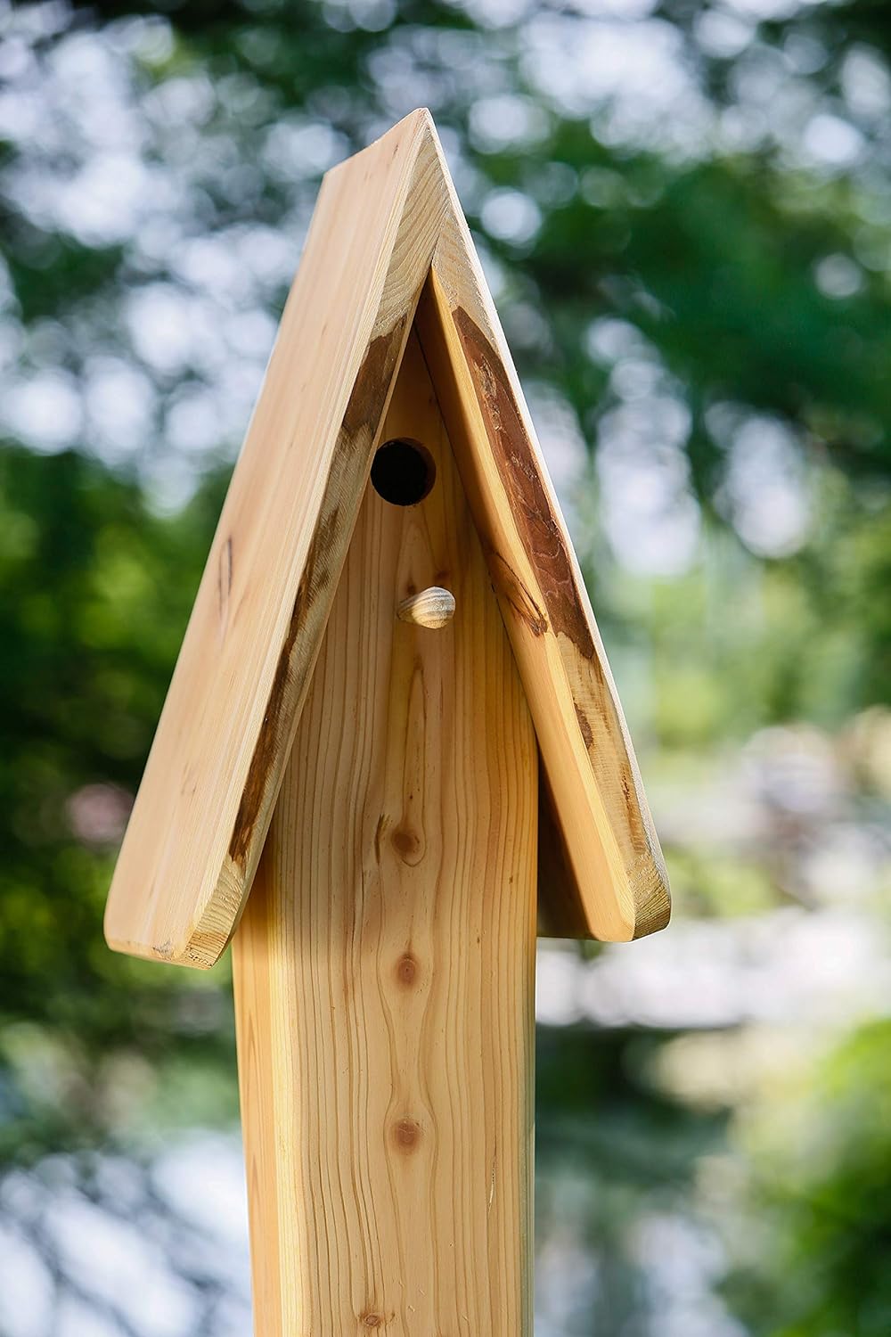 WEIDENPROFI Nistkasten, Vogelhaus mit Standfuss aus Lärchenholz, Modell Wolkenheim, Höhe ca. 210 cm,