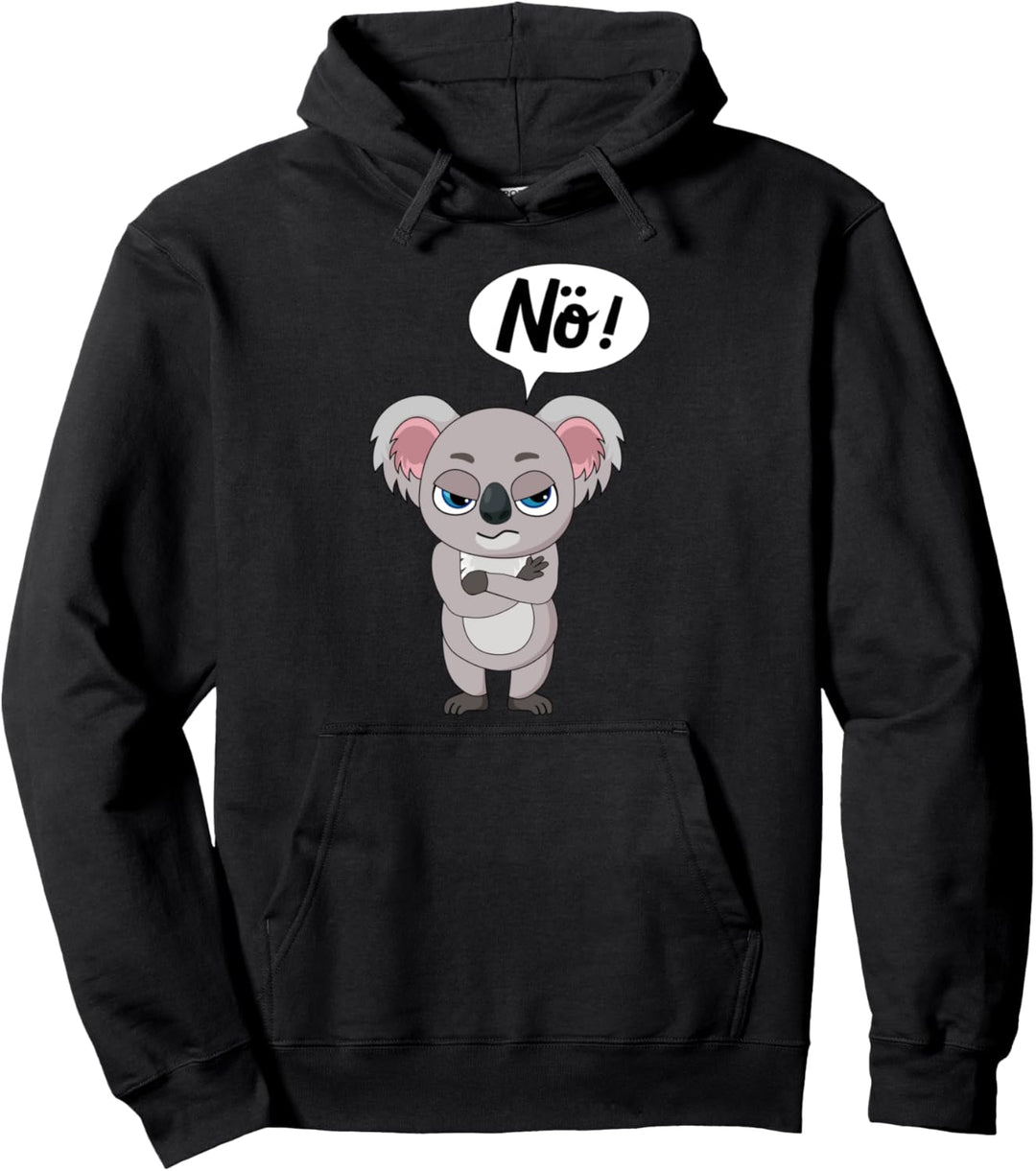 Nö einfach nö Spruch Koala lustiges Statement Damen Herren Pullover Hoodie
