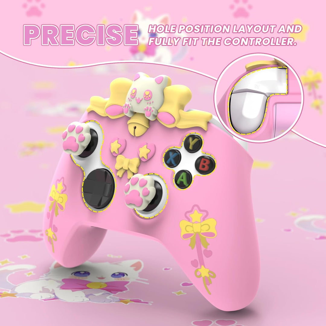 PlayVital Cute Schutzhülle für Xbox Series X/S Controller, rutschfeste Silikon Hülle Case Zubehör fü