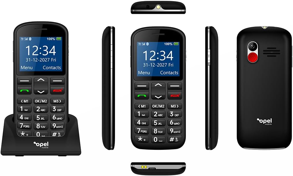 Big Button M – Mobiltelefon mit grossem 2,2-Zoll-Farbdisplay, grossen physischen Tasten, SOS-Notruft