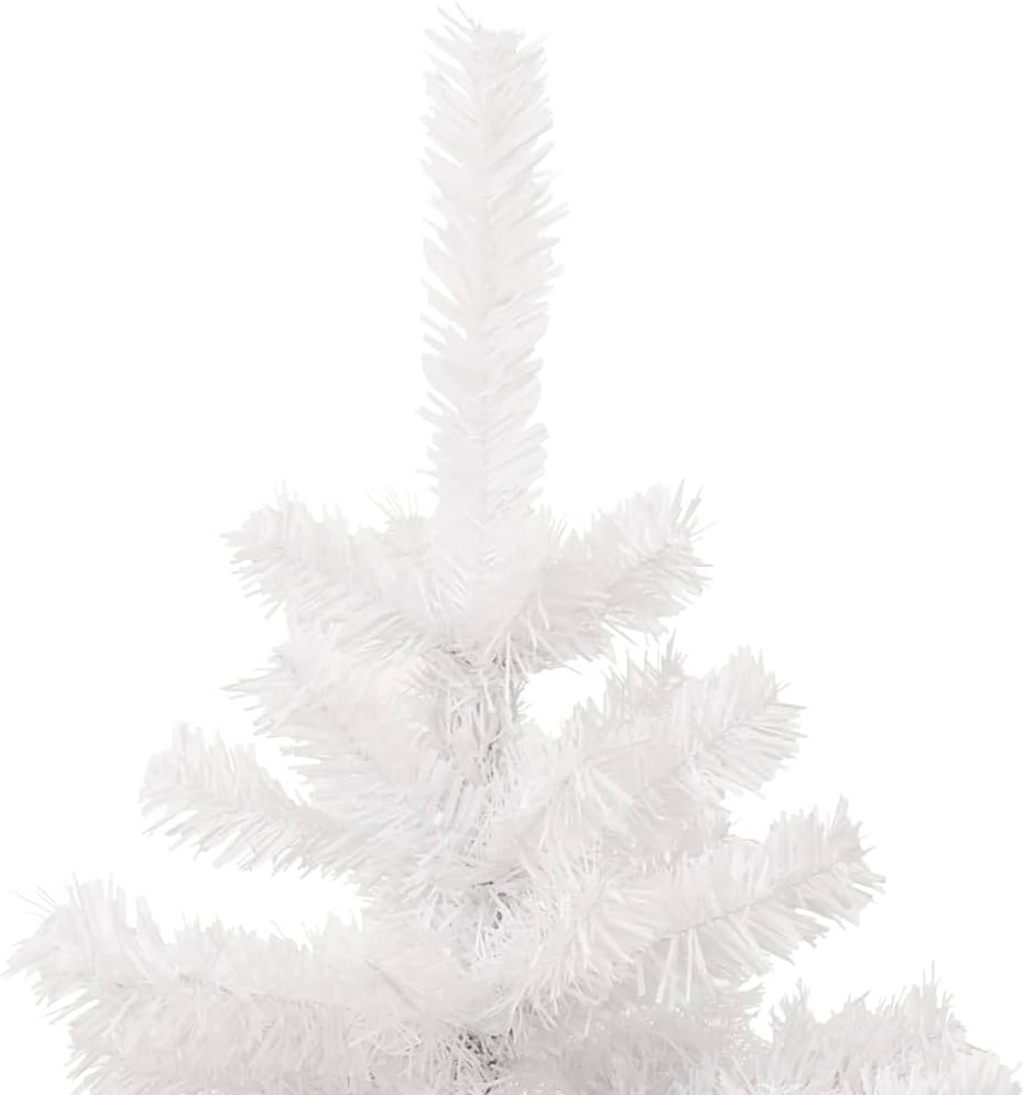 vidaXL Spiral-Weihnachtsbaum mit Beleuchtung und Ständer Weiss 180 cm Weiss 180 x 95 cm, Weiss 180 x