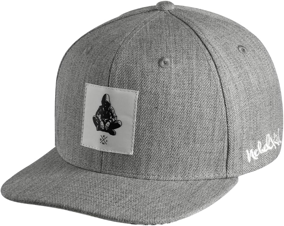 Nebelkind Snapback Cap Berlin Netzplan Patch Kappe Hellgrau Grössenverstellbar Unisex One Size