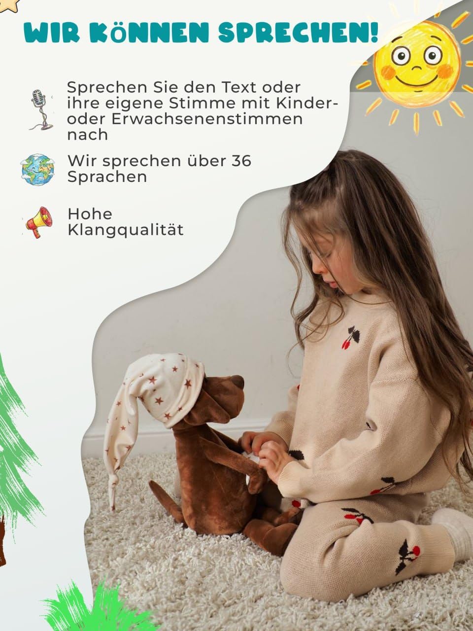 Interaktiver und lernfördernder Plüschhund – EIN magischer Freund für Schlaf, Spiel und die kindlich