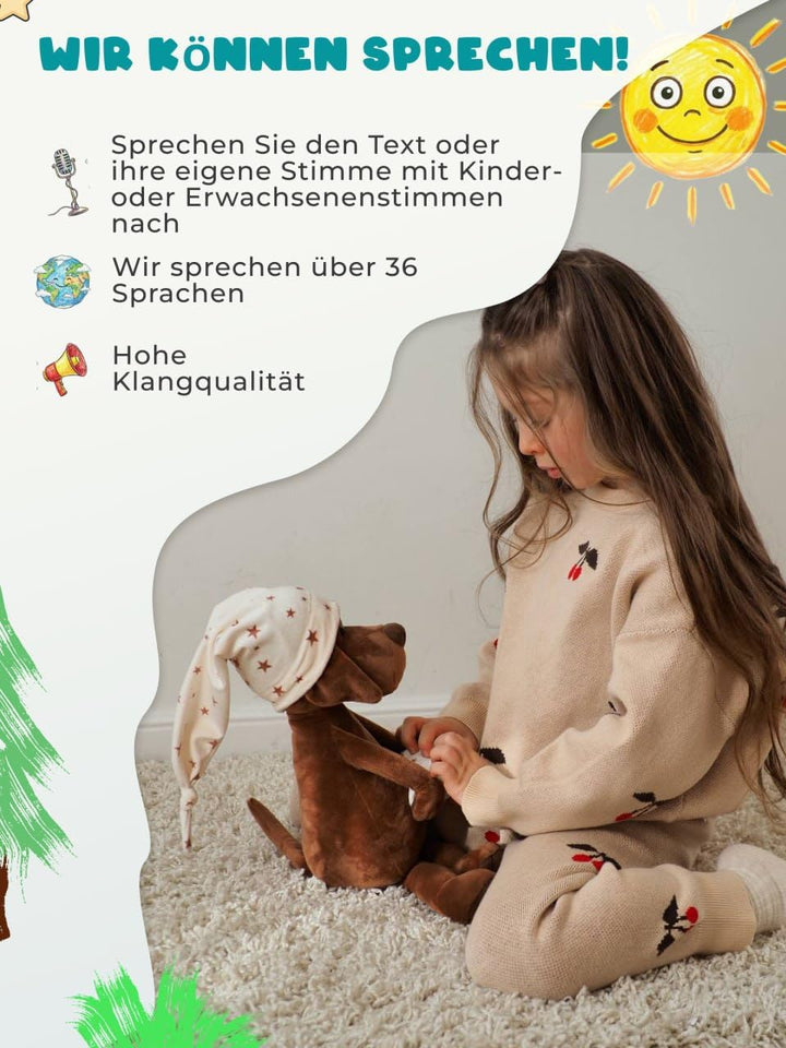 Interaktiver und lernfördernder Plüschhund – EIN magischer Freund für Schlaf, Spiel und die kindlich