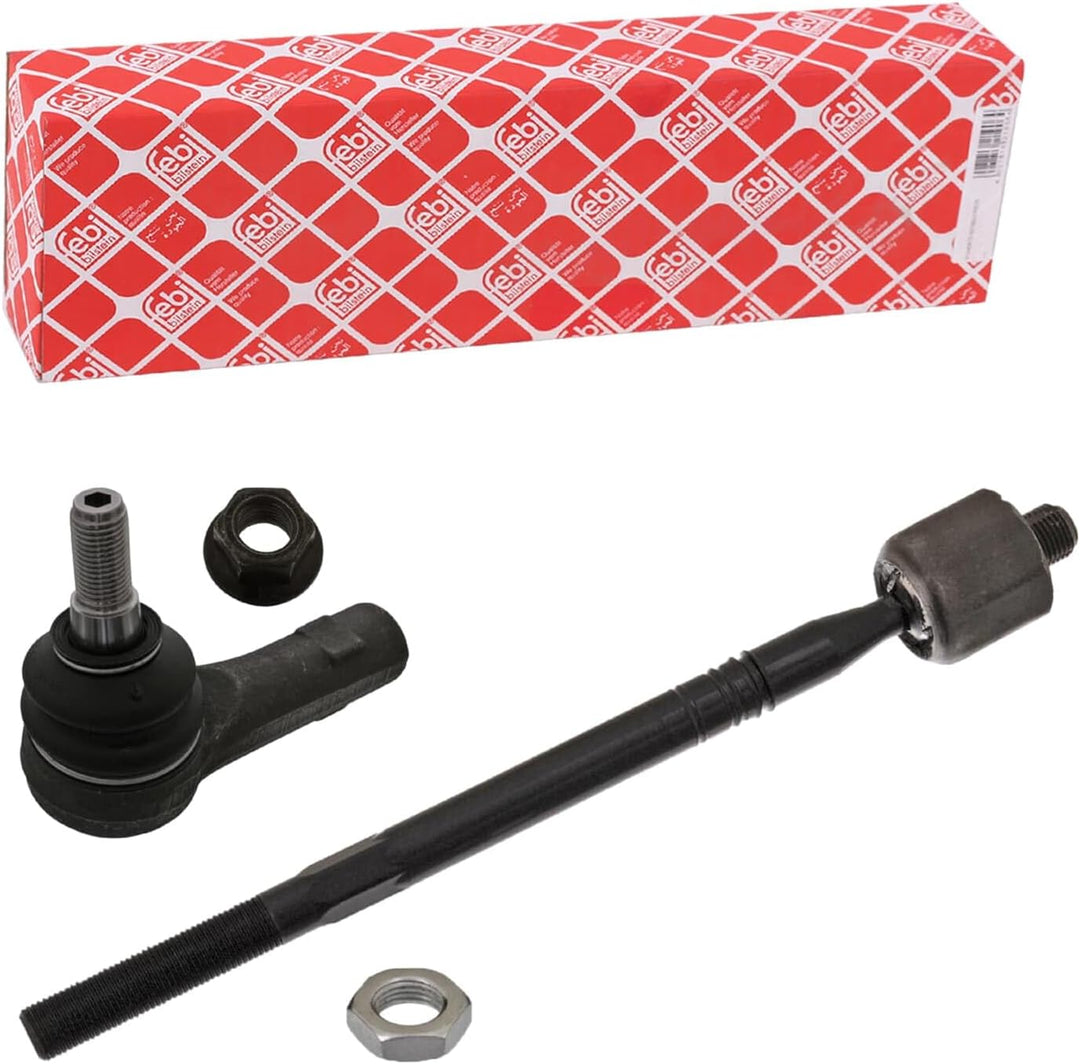 febi bilstein 37205 Spurstange mit Endstück, Mutter und Sicherungsmutter , 1 Stück Vorderachse links