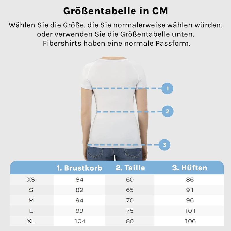 Fibershirts® Anti Schweiss Shirt - T-Shirt gegen Schweissflecken - Anti Schweiss Unterhemd - Mit Arm