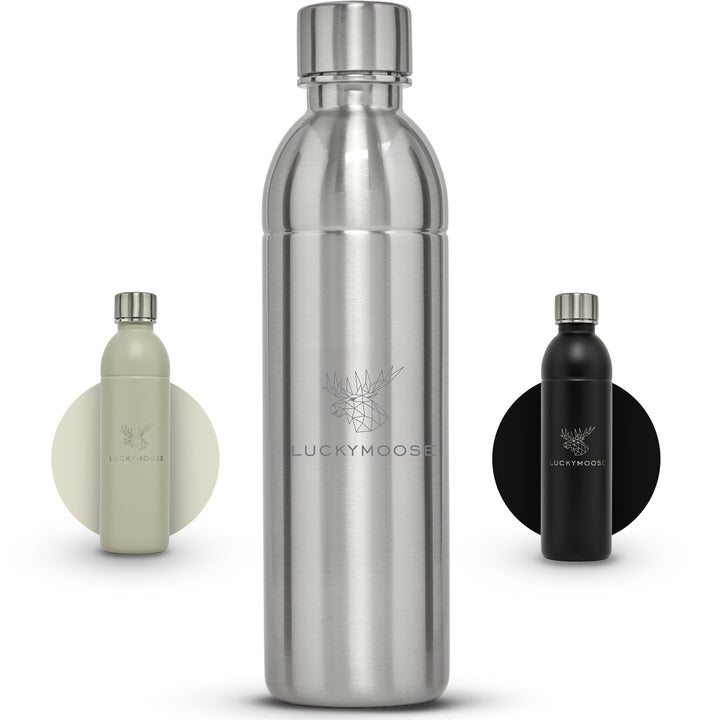 Infinity Edelstahlflaschen Wassersprudler 0,75L – Kompatibel mit der LM Infinity Serie, Aarke Carbon