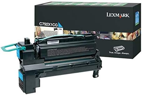 Lexmark C792X1CG C792 Tonerkartusche Standardkapazität 20.000 Seiten 1er-Pack return program, cyan,