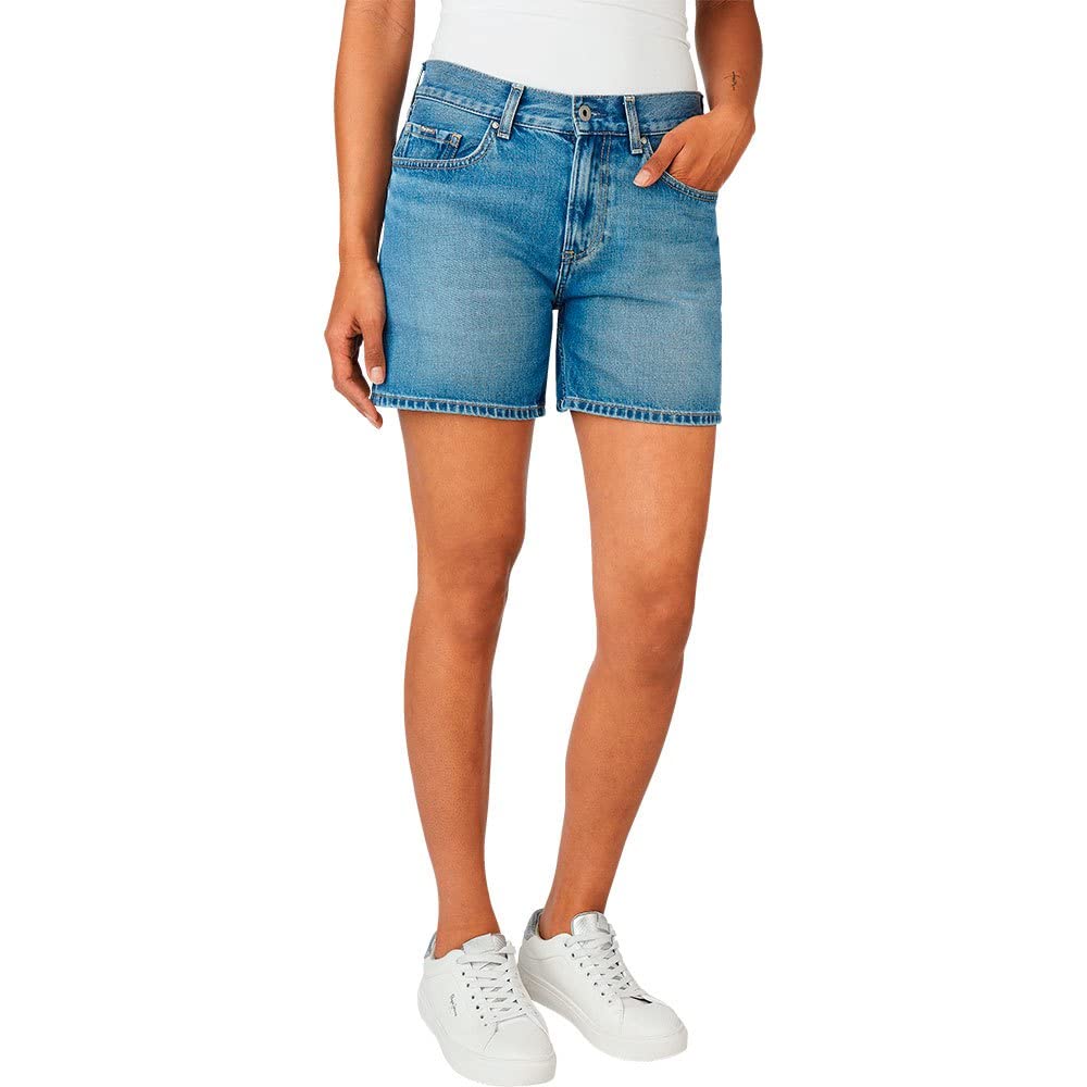 Pepe Jeans Damen Mable Denim Shorts 26W Blue (Denim-hq6), 26W Blue (Denim-hq6)