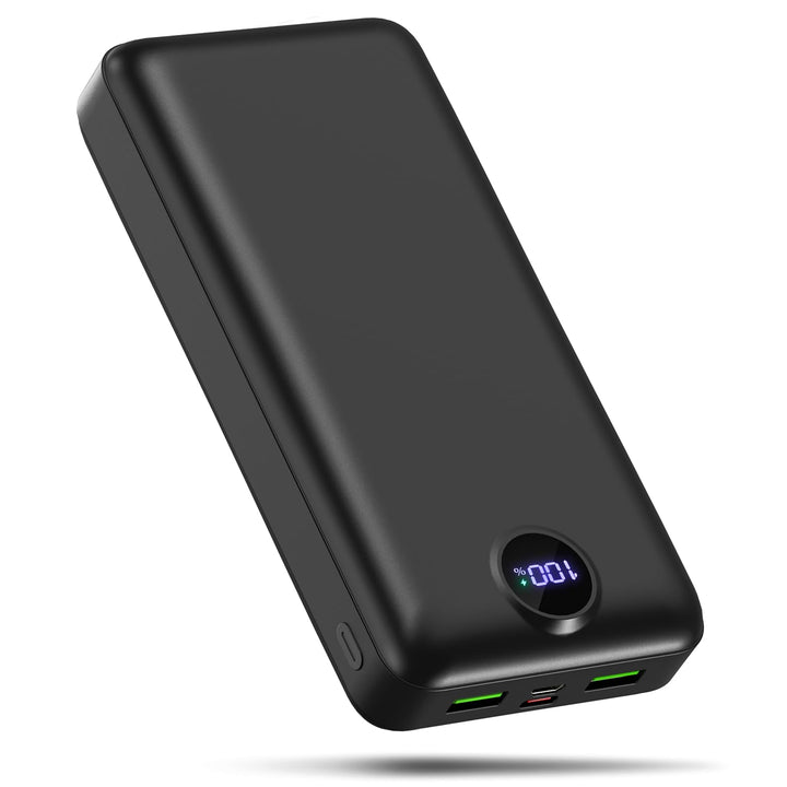 PowerBank 50000mAh grosse kapazität, 22,5W schnelles Aufladen externer Akku USB-C 3 Ausgänge und 2 E
