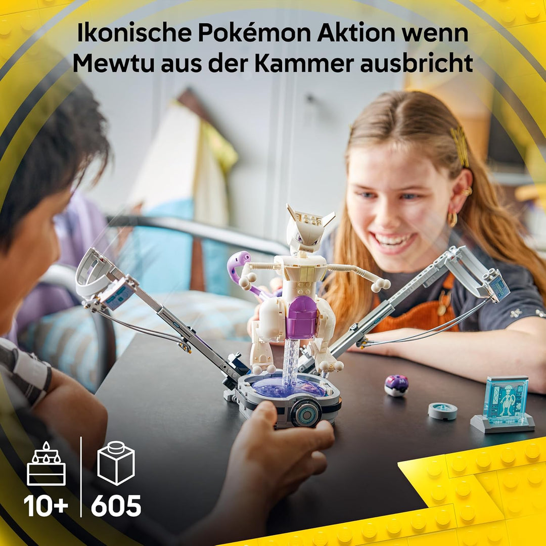 LEGO Pokémon SMART Play: Mewtwus Ausbruch aus dem Labor - kompatibles interaktives Set mit SMART Tag