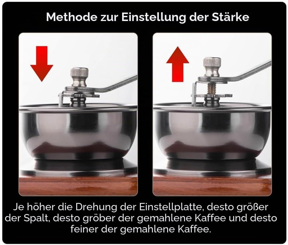 Manuelle Kaffeemühle, Mini Vintage Kaffeemühle Handkurbel zum Mahlen Von Kaffeepulver, Espressomühle
