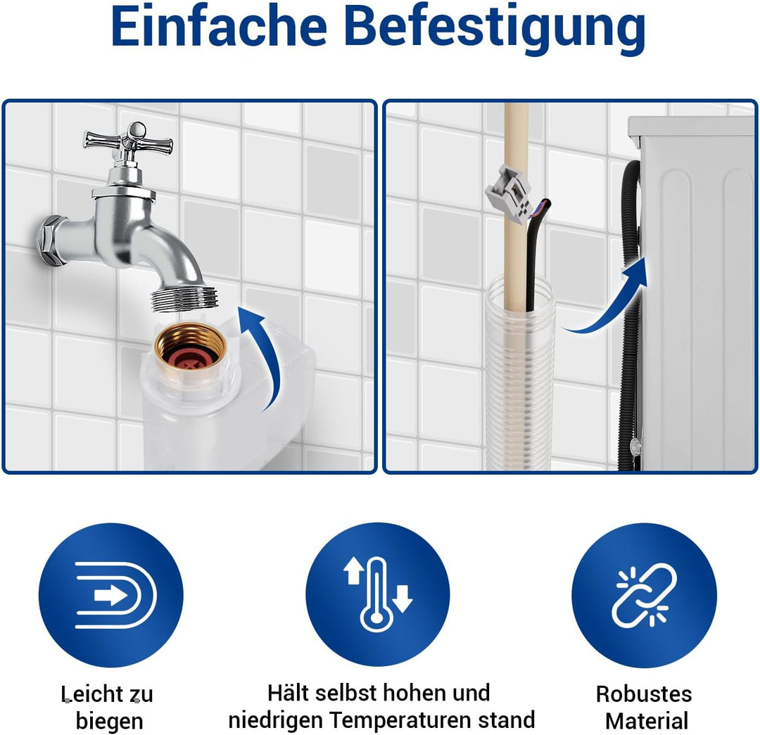 VIOKS Aquastop Spülmaschine Schlauch 3/4 Zoll 1,68m Typ 88 Ersatz für Bosch Siemens 00668113 668113