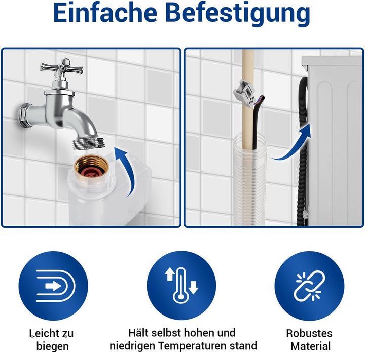 VIOKS Aquastop Spülmaschine Schlauch 3/4 Zoll 1,68m Typ 88 Ersatz für Bosch Siemens 00668113 668113