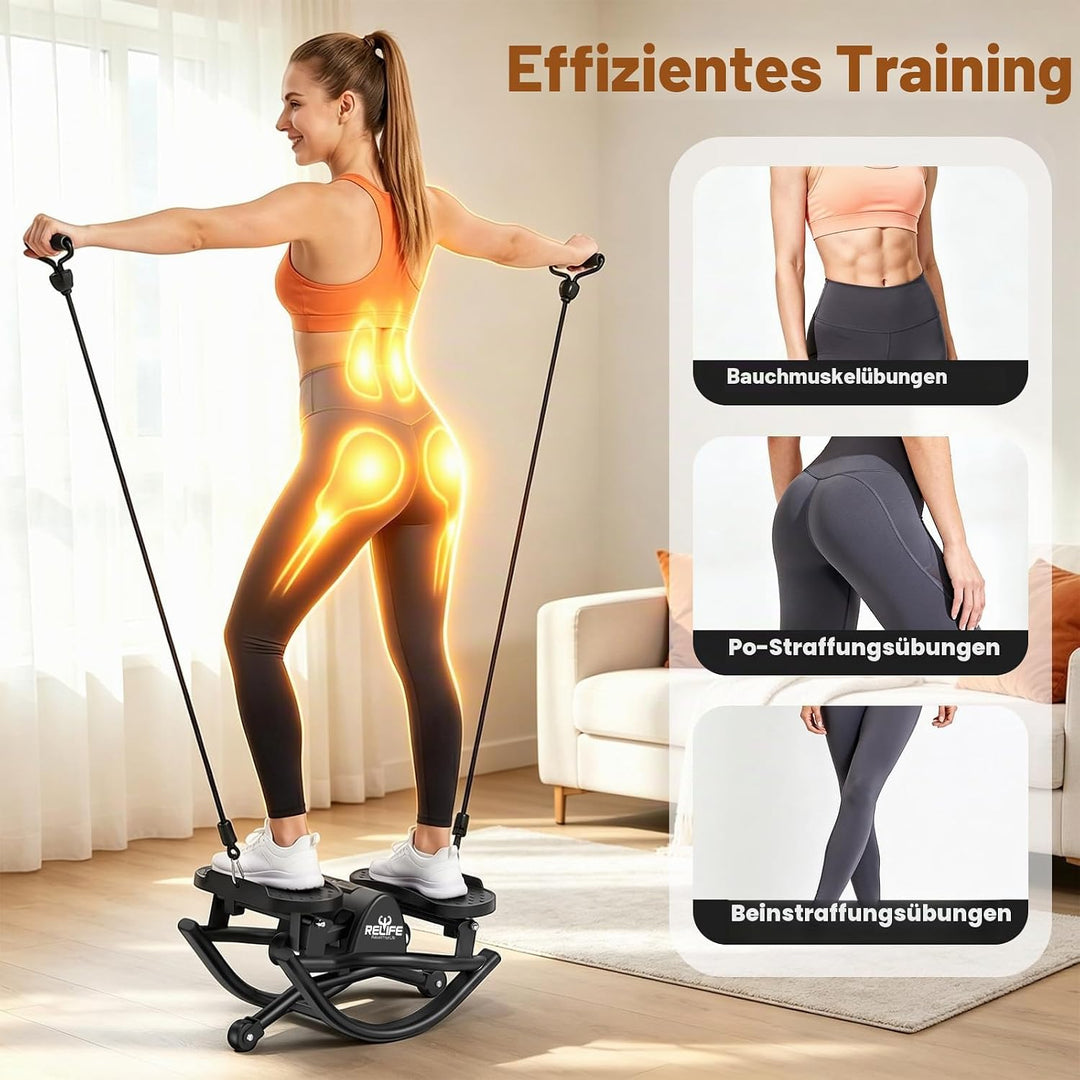 RELIFE REBUILD YOUR LIFE Rock Stepper für Zuhause Seitliches Schaukeln 3D Bewegung Low-Impact Rockin