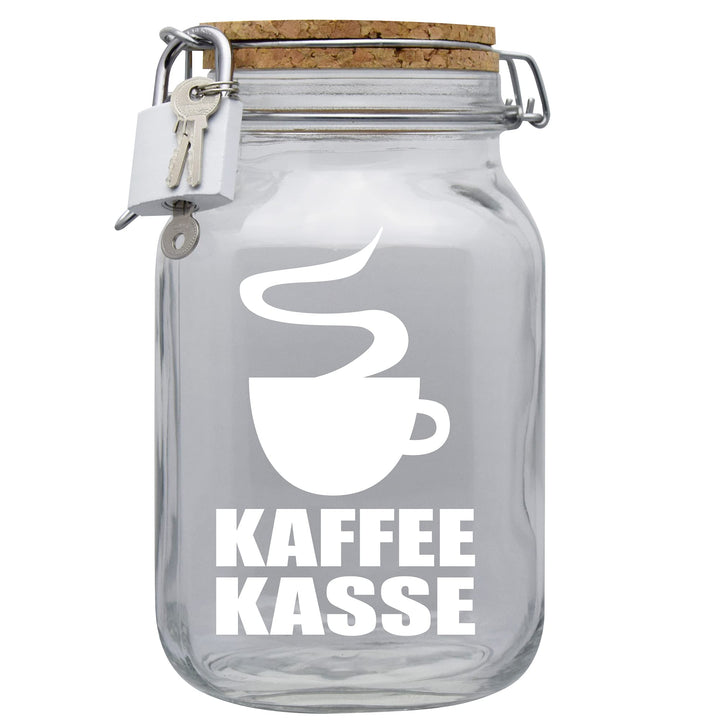 Spardose Kaffeekasse Geld Geschenk Idee Transparent XL
