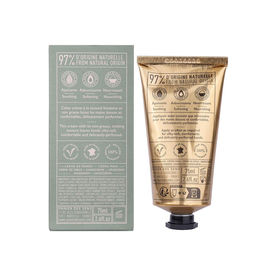 Panier des Sens Mandel Handcreme für sehr trockene Hände 75ml - Hand Cream mit Shea Butter und Mande