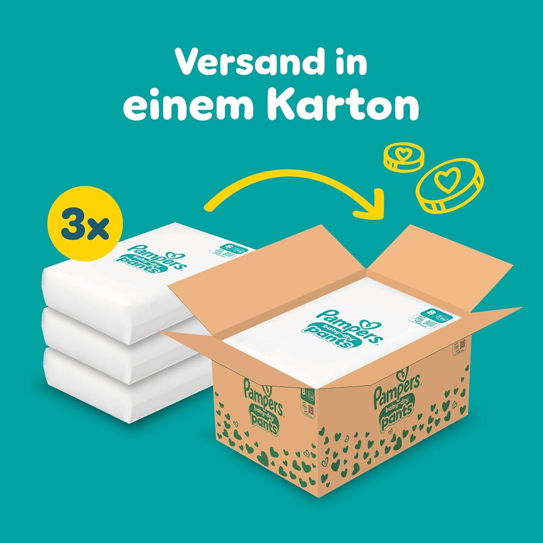 Pampers Baby-Dry Pants Grösse 8, 117 Stück, 17kg+, 360° auslaufsichere Passform für Tag und Nacht Gr