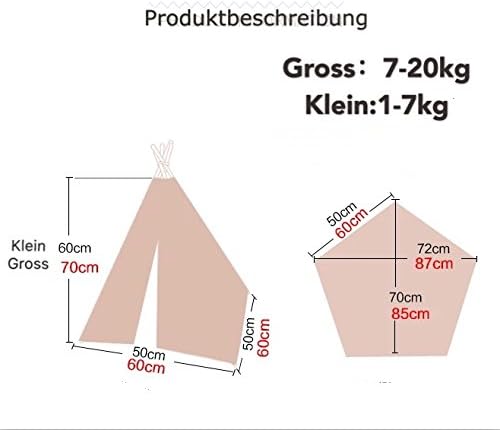 Little Dove Hunde Tipi Zelt Hause und Zelt mit Spitze für Hund oder Haustier, abnehmbar und waschbar