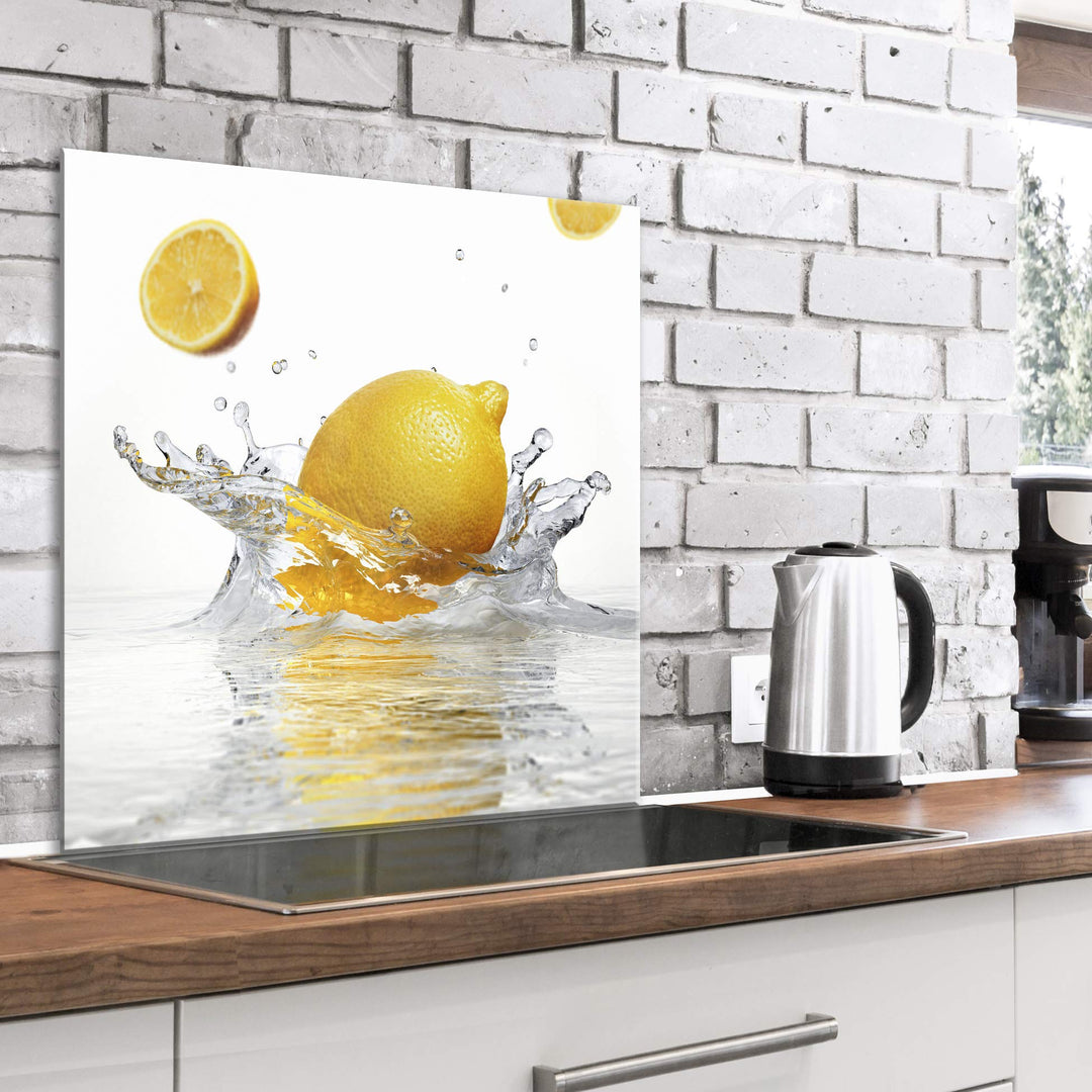 murando Spritzschutz Glas für Küche 60x60 cm Küchenrückwand Küchenspritzschutz Fliesenschutz Glasbil